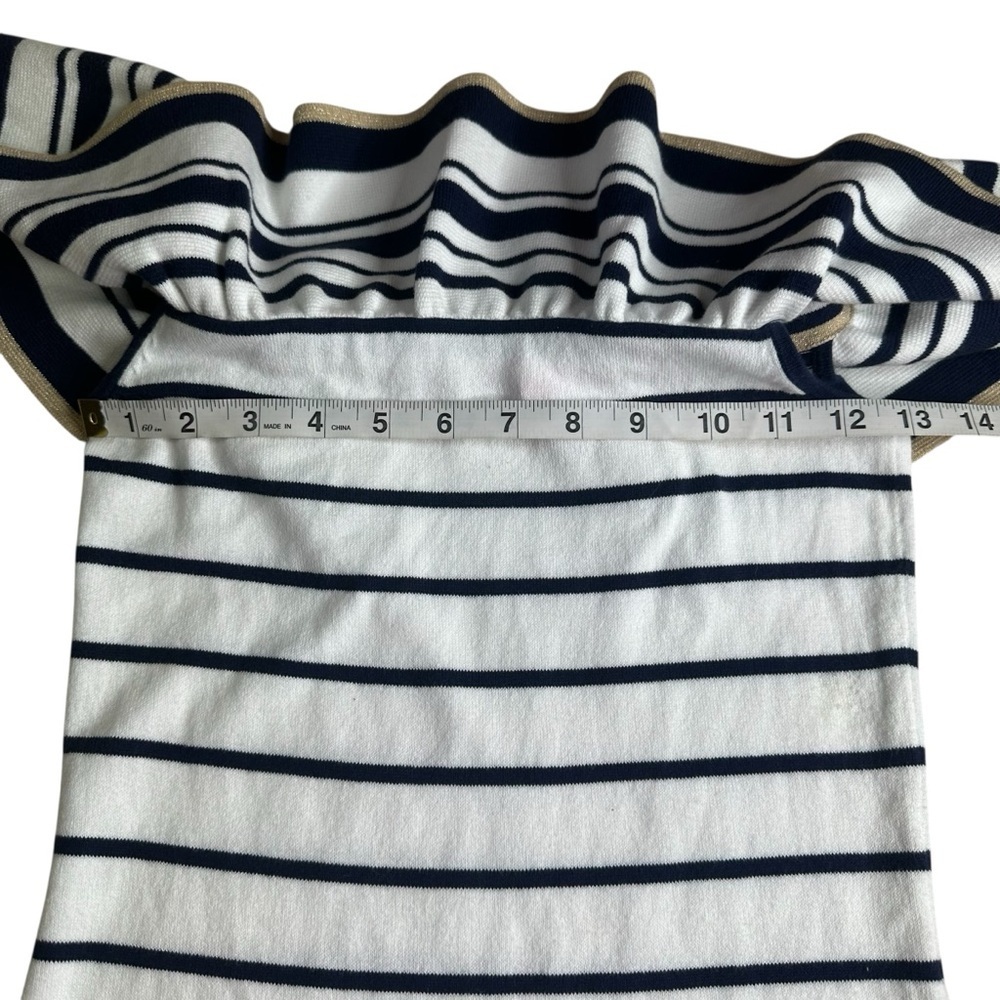 NWT Lilly Pulitzer Perelle Off-Shoulder Sweater. Shining Sea Stripe. Size XXS - Picture 5 of 8